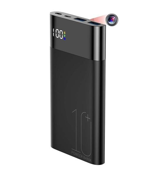 Portable Power Bank with Hidden Camera